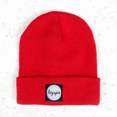 BIGSPIN BEANIE OG LOGO RED