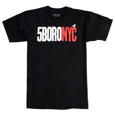 5BORO LETTERPRESS LOGO BLACK RED