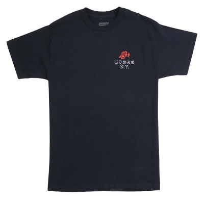 5BORO ROSE NAVY TEE