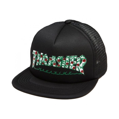 THRASHER ROSES MESH SNAP BLACK